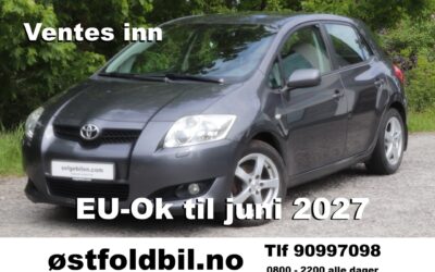Nylig eu-godkjent med ny travers!  Toyota Auris diesel